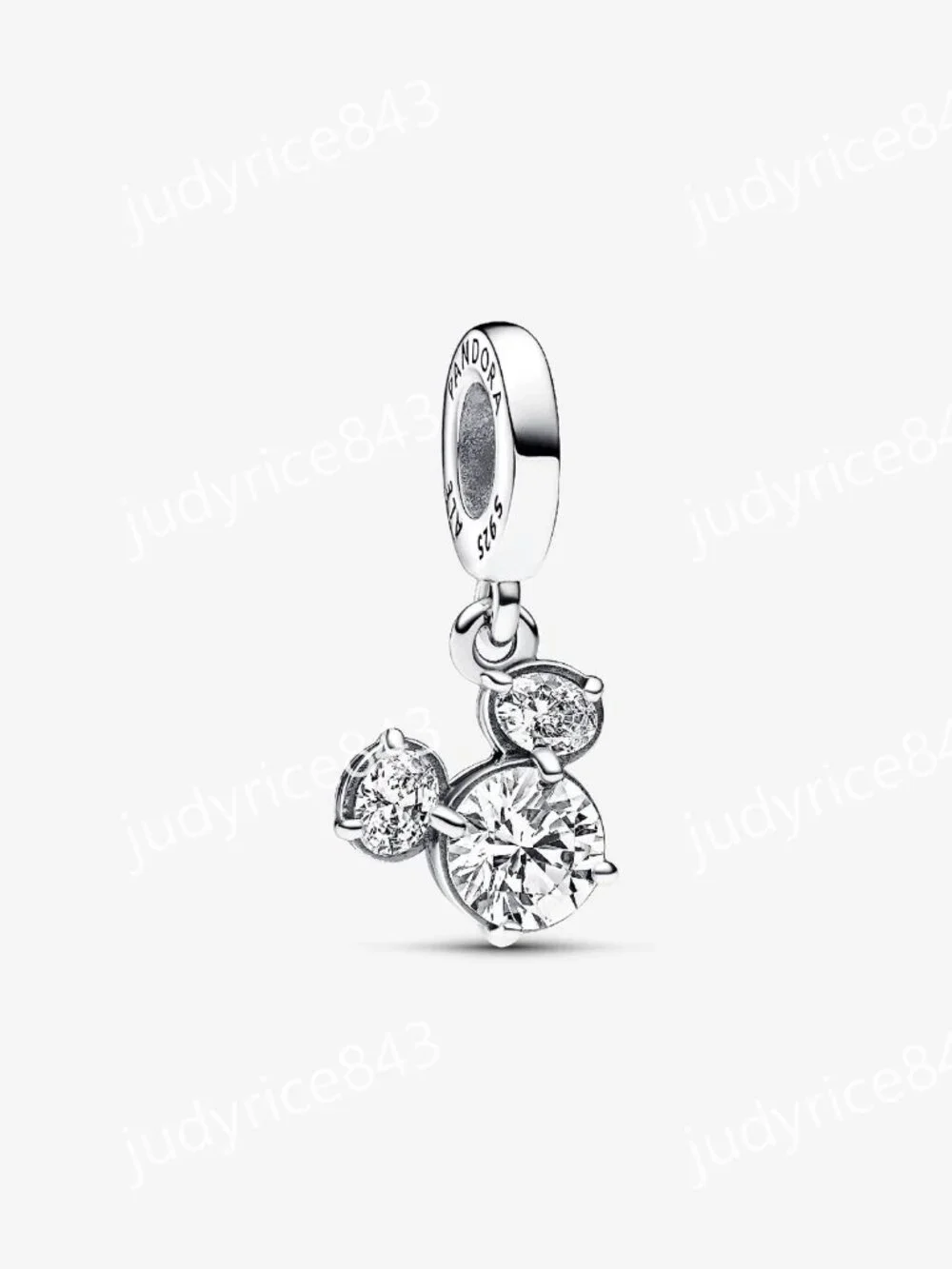 Pandora Disney Mickey Mouse Sparkling Head Silhouette Dangle Charm